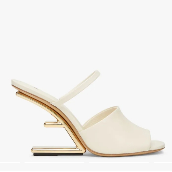 Fendi Shoes - Fendi First White leather high-heeled sandals 39